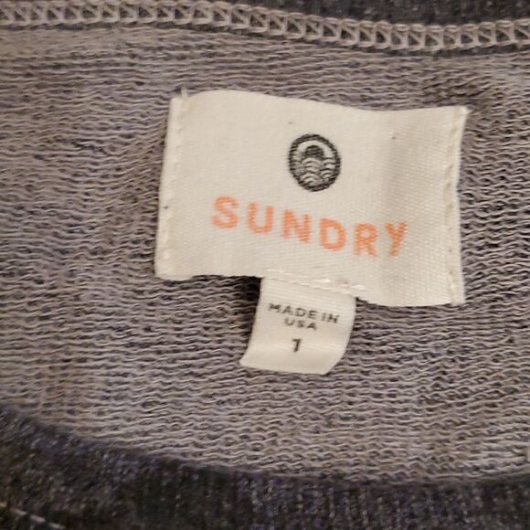 Sundry gray and black camouflage lightweight sweatshirt - Picture 4 of 10